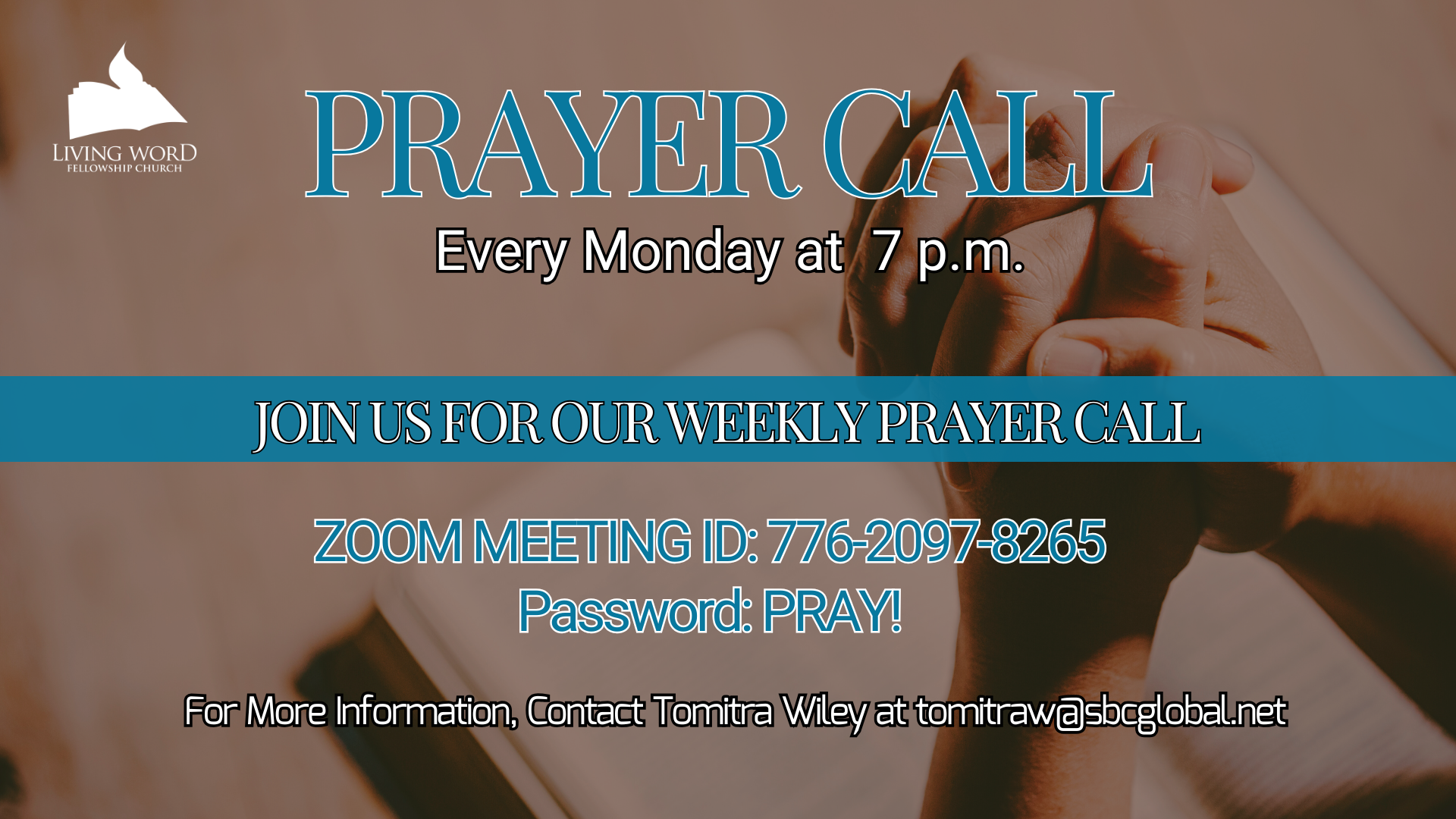 Prayer Call – Every Monday head image