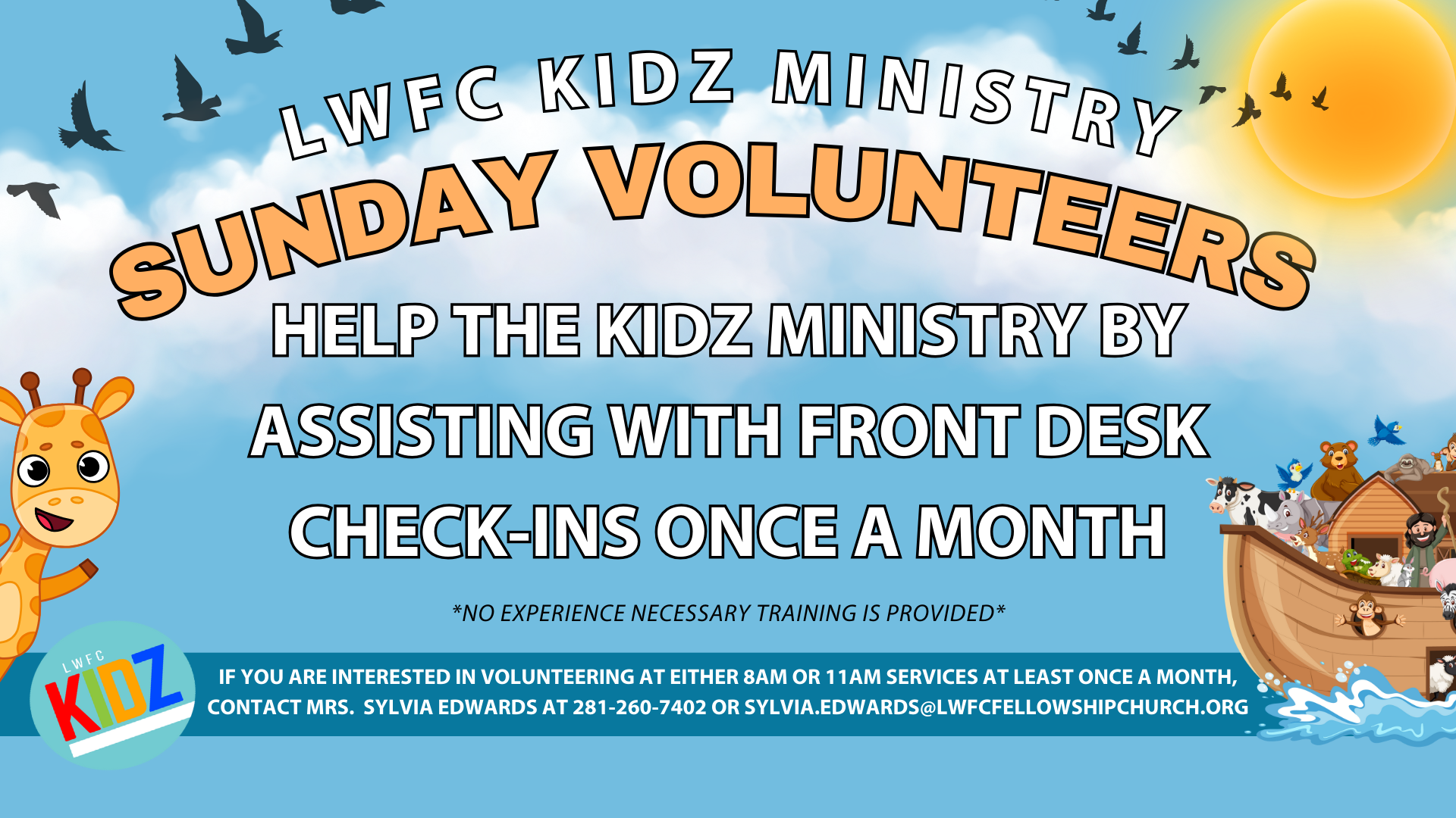 VOLUNTEER ON SUNDAYS IN THE CHILDREN’S WING head image